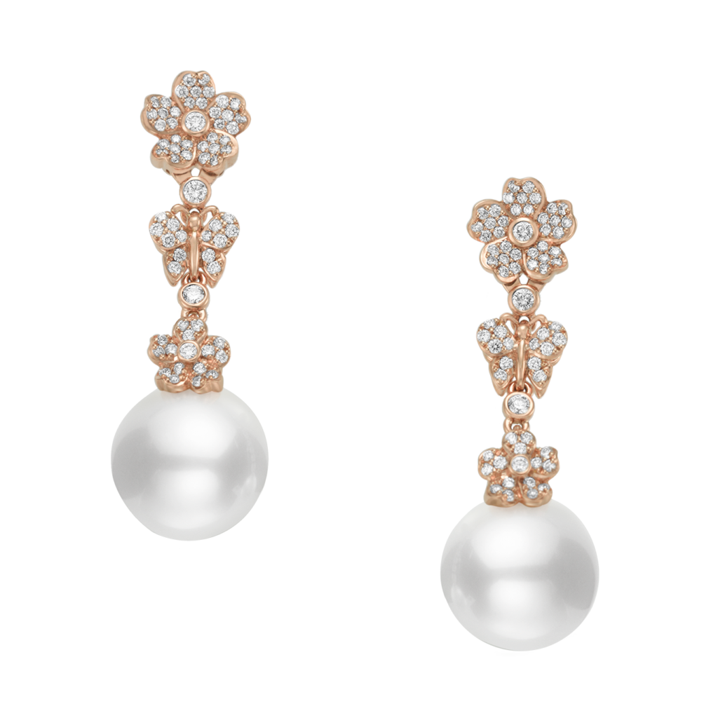 mikimoto cherry blossom earrings mea10260ndxz