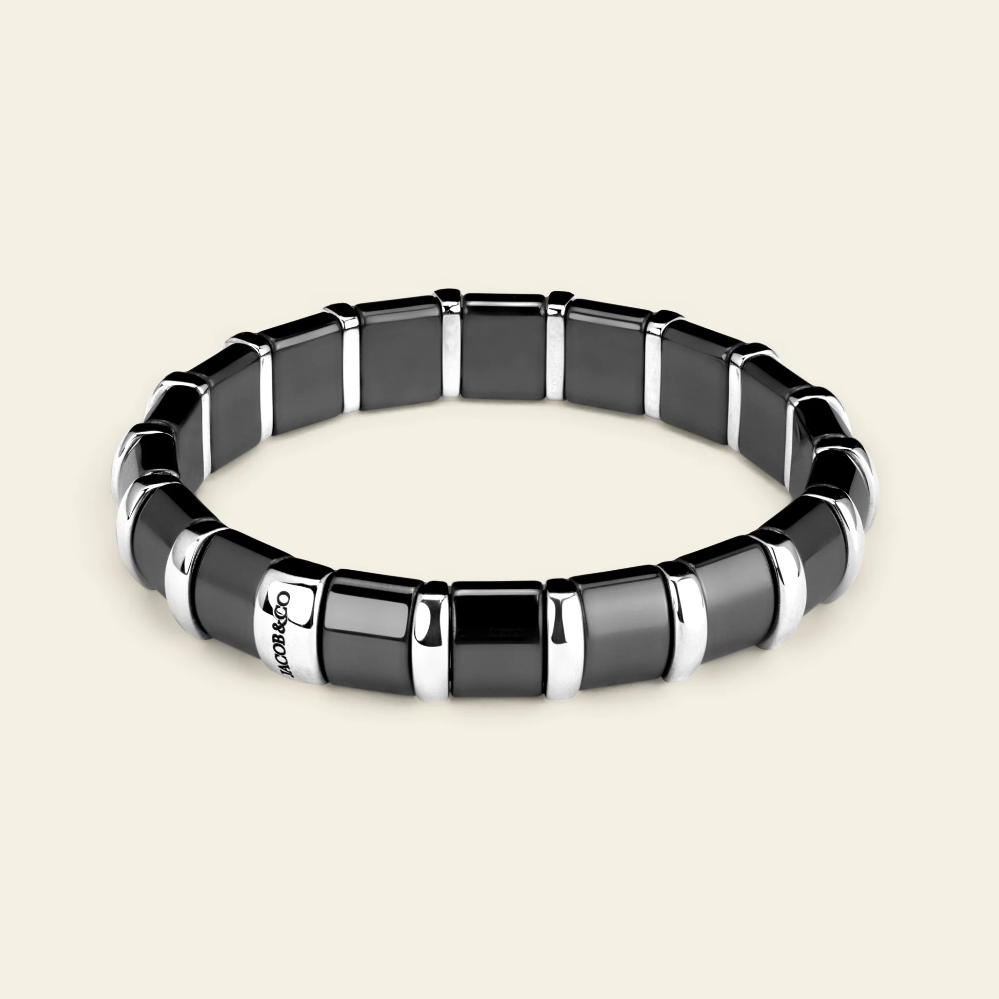 Hematite Bracelet 20 Stainless Steel. 18 cm/Stretch 19 cm
